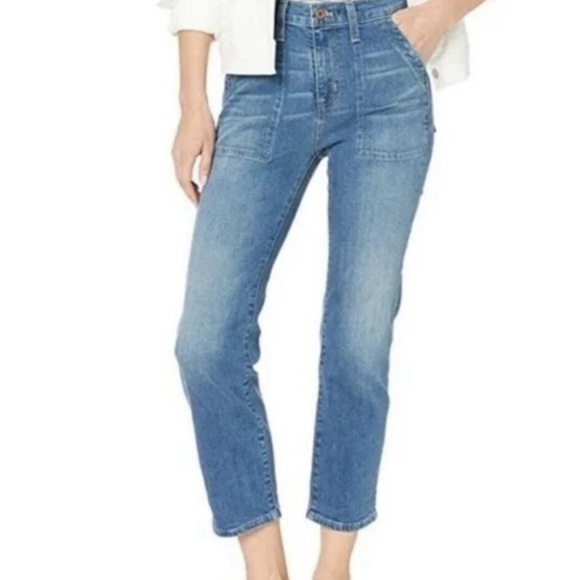 J.Crew 10" highest-rise straight cropped utility jean  - 28P NWT - Picture 1 of 13